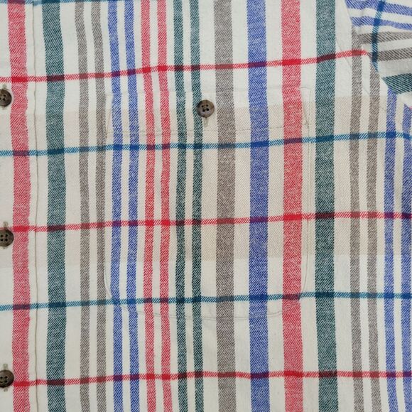 Vintage Boston Traders Button Shirt Large 23x31 Blue Pastel - Picture 10 of 12